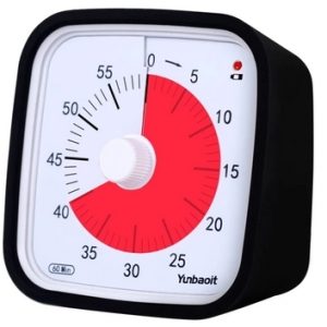 Visuell Timer 60min - klassrum skola för barn Svart