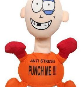 Rolig Punch Me Screaming Doll, interaktiva leksaker Orange