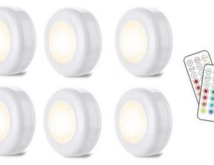 LED-spotlights 6st med 2 fjärrkontroller Vit