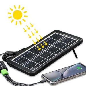 Solpanel Solar System för mobiltelefon batteriladdare Black