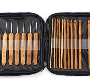 N098 - 20 st. virknålar i finaste bambu med fodral