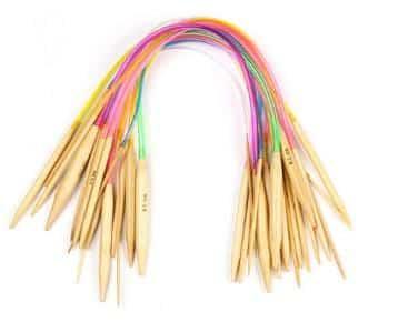 N047 - Set med 18 st. rundstickor 80 cm i finaste bambu