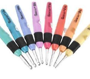 N043 - Set med 8 st. virknålar med LED belysning