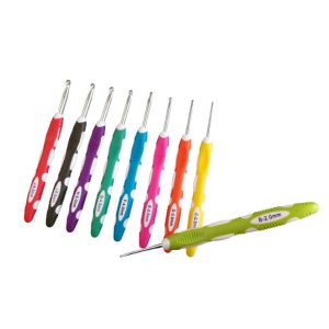 N022 - Set med 9 st. ergonomiska virknålar