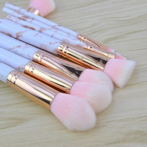 Pink Marble 10 st. sminkborstar av fin kvalite.