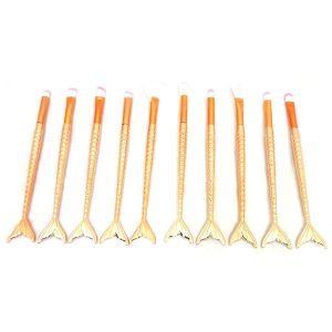 10 st. Rose / Gold Lilyz Mermaid sminkborstar