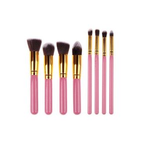 8 st. Rosa / Guld Make-up / sminkborstar av bästa kvalité