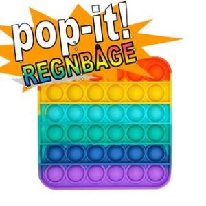 Pop It Fidget Toy Original  - Regnbåge Fyrkantig - CE Godkänd