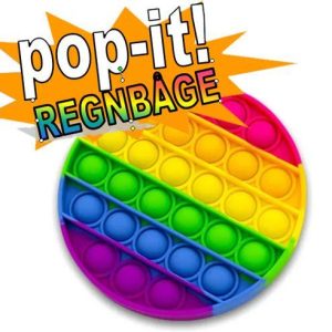 Pop It Fidget Toy Original - Regnbåge Rund - CE Godkänd