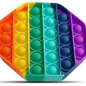 Pop It Fidget Toy Original - Octagon Rainbow - CE Godkänd