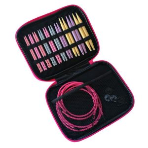 N101 - Set med 10 st. färgglada utbytbara rundstickor i plast