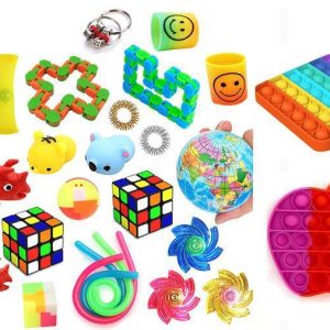 Favor 26st Fidget Set Pack för barn Pop it Stress ball