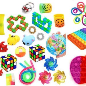Favor 38st Fidget Set Pack för barn Pop it Stress ball