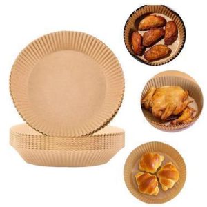 100-Pack Air Fryer Papper - Bruna 20 cm.