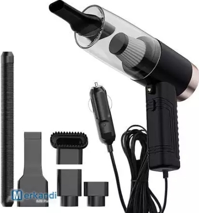 New Black Multifunction Bildammsugare Bärbar Dammsugare Handhållna Dammsugare för Bil, Hushållsbruk 2 filter