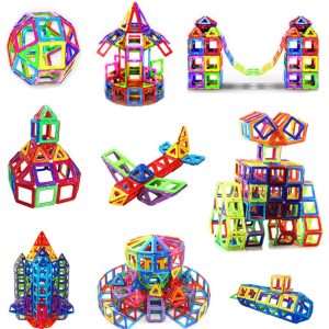 Magnetic Tiles - 40 Delar Magnetiska Brickor - Bygg med Magneter