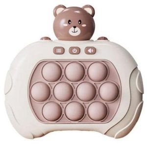 BRUN BJÖRN Pop It Game - Pop It Pro Light Up Game Quick Push Fidget Spel Brown