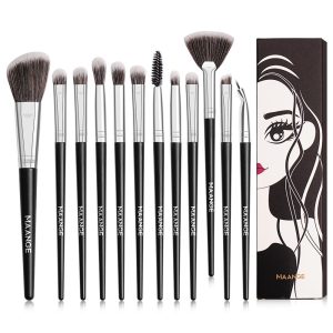 MAG51041 Premium - 12 st. exklusiva Make-up / sminkborstar av Bästa Kvalité