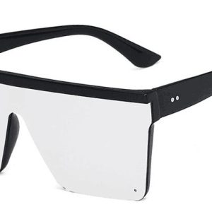 Ny stil solglasögon fyrkantiga överdimensionerade lyx Silver